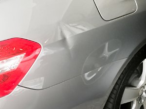 Mercedes C-Class before dent repair